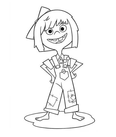 Smiling Ellie  Coloring Page